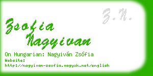 zsofia nagyivan business card